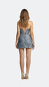 Strapless Symmetric Sequined Mini Dress
