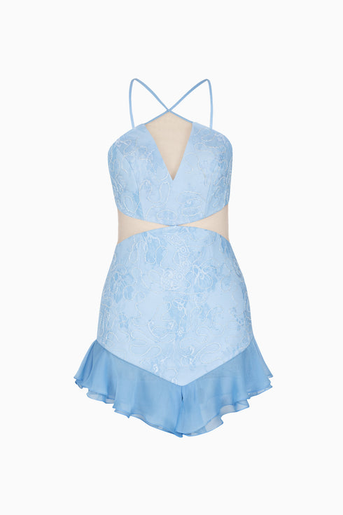 Transparent Detailed Mini Dress