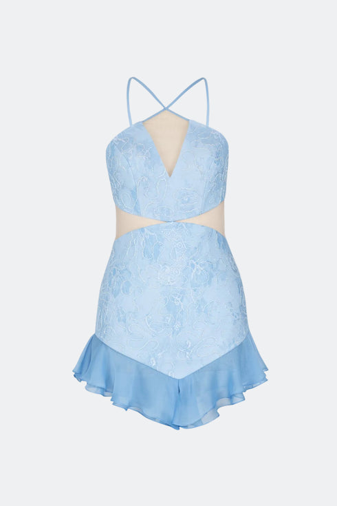 Transparent Detailed Mini Dress
