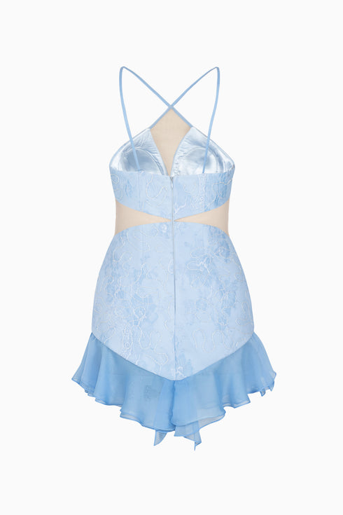 Transparent Detailed Mini Dress