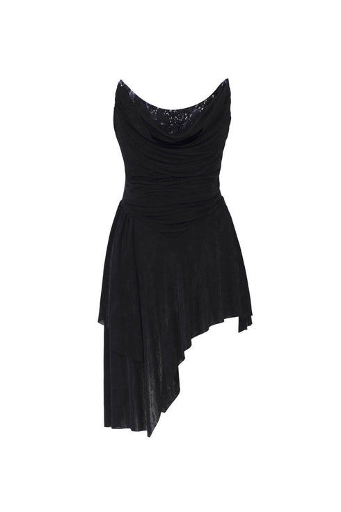 Asymmetrical Strapless Night Dress