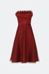 Velvet Detail Midi Dress