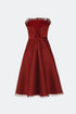 Velvet Detail Midi Dress