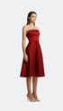 Velvet Detail Midi Dress