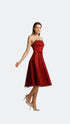 Velvet Detail Midi Dress