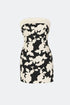 Faux Leather Detailed Bodycon Mini Dress