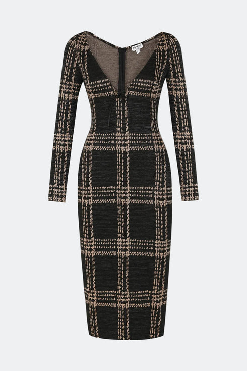 Deep V Neck Knitwear Dress