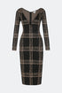 Deep V Neck Knitwear Dress