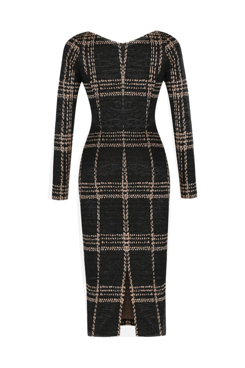 Deep V Neck Knitwear Dress
