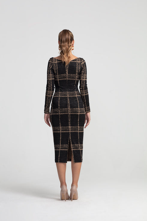 Deep V Neck Knitwear Dress