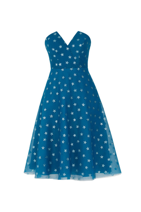 Star Printed Midi Dress