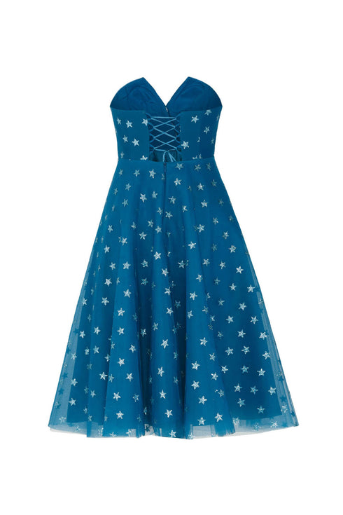 Star Printed Midi Dress