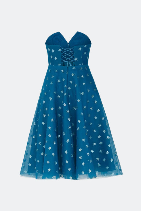 Star Printed Midi Dress