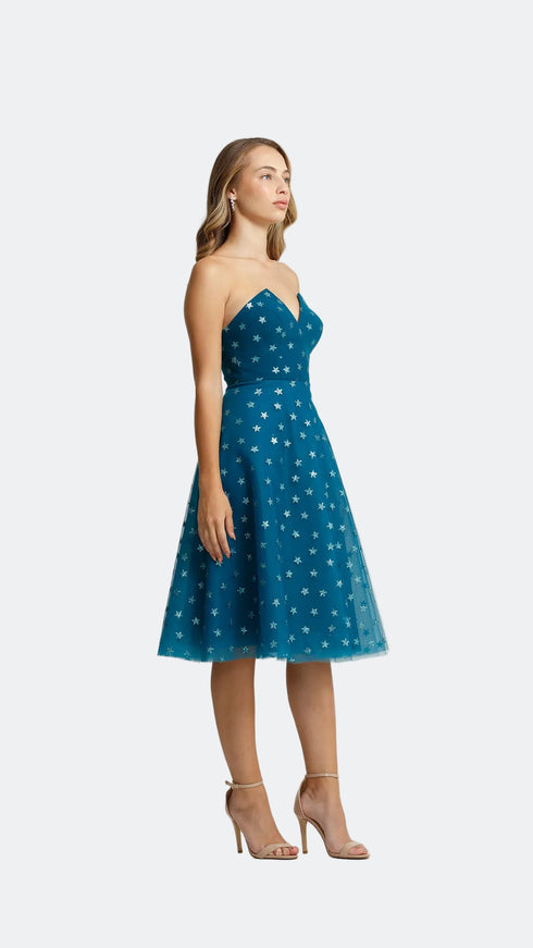 Star Printed Midi Dress