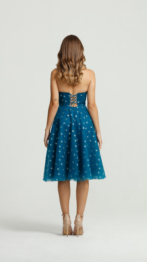 Star Printed Midi Dress