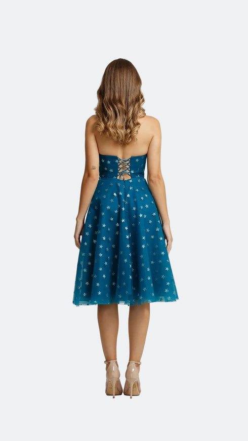 Star Printed Midi Dress