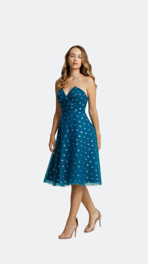 Star Printed Midi Dress