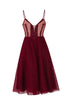 Red Velvet Strappy Midi Dress