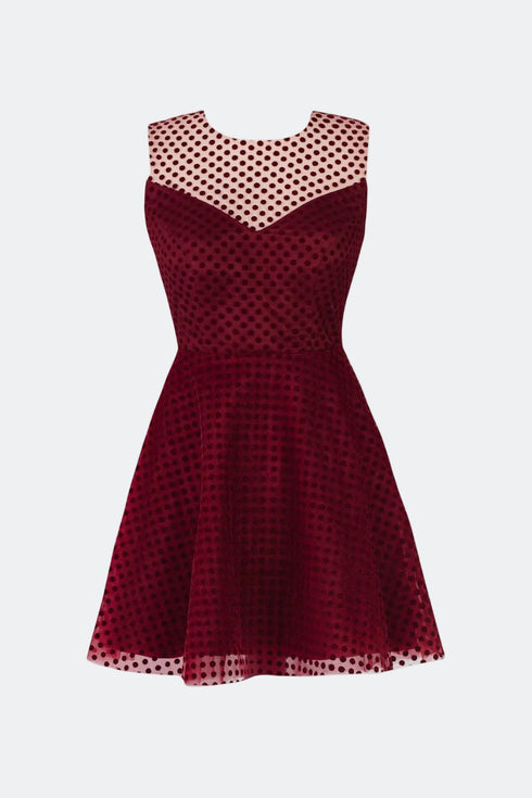 Velvet Polka Dot Mini Dress