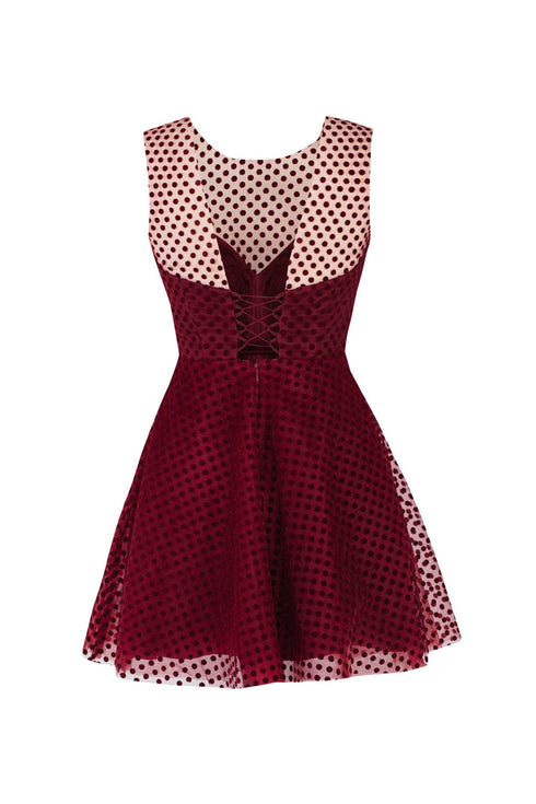 Velvet Polka Dot Mini Dress