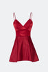 Falu Red Corset Flare Mi̇ni̇ Dress