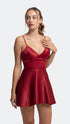 Falu Red Corset Flare Mi̇ni̇ Dress