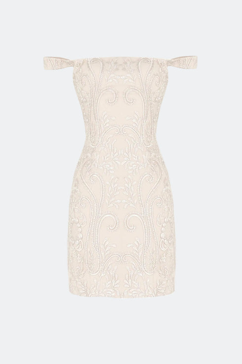 Peony Off Shoulder Mini Dresss
