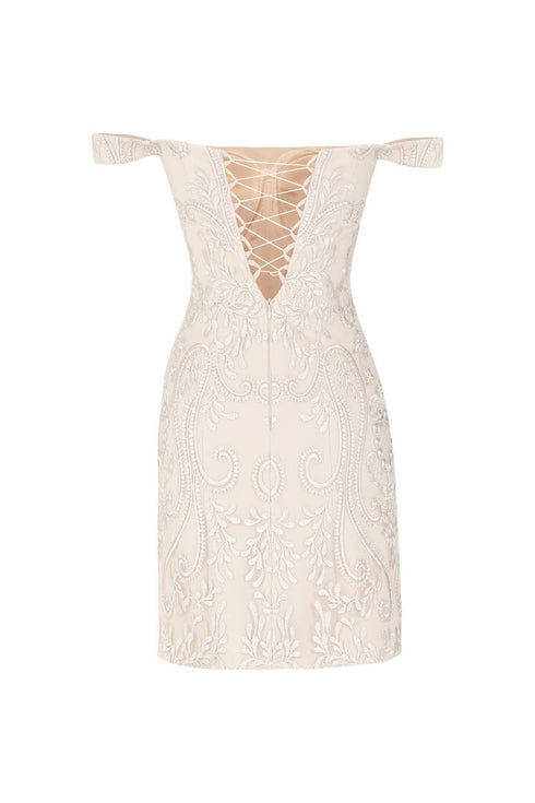 Peony Off Shoulder Mini Dresss