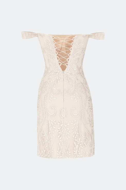 Peony Off Shoulder Mini Dresss
