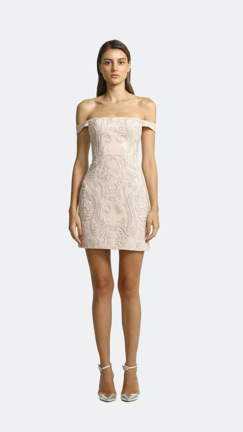 Peony Off Shoulder Mini Dresss