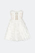 3D Floral Pattern Mini Transparent Dress