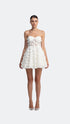 3D Floral Pattern Mini Transparent Dress