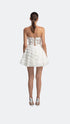 3D Floral Pattern Mini Transparent Dress
