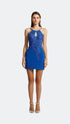 Decolletage Cobalt Mini Dress