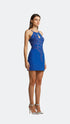 Decolletage Cobalt Mini Dress
