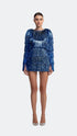 Navy Fringe Party Mini Dress