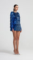 Navy Fringe Party Mini Dress