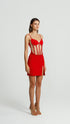 Tulle Corset Crimson Mini Dress