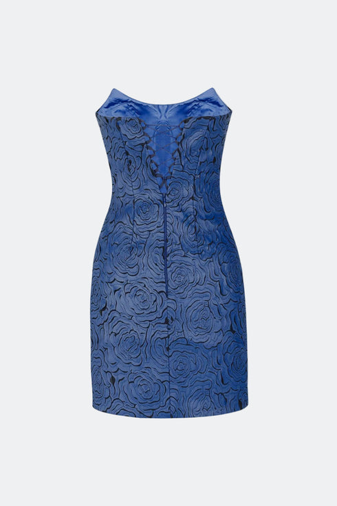 Faux Leather Strapless Mini Dress