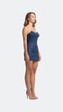Faux Leather Strapless Mini Dress