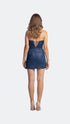 Faux Leather Strapless Mini Dress