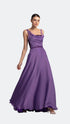 Cowl Neck Hidden Lace Detailed Chiffon Dress