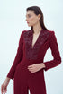 DRESS WITH SEQUIN LAPEL - Barrus London