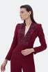 DRESS WITH SEQUIN LAPEL - Barrus London