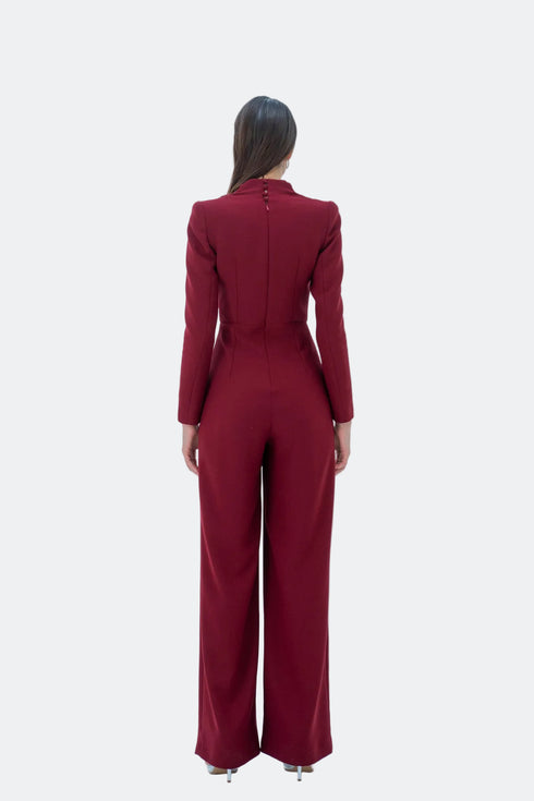 DRESS WITH SEQUIN LAPEL - Barrus London