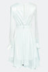 CHIFFON V-NECK LONG SLEEVE MINI DRESS - Barrus London