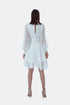 CHIFFON V-NECK LONG SLEEVE MINI DRESS - Barrus London