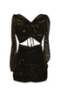 SHINY DETAILS, OPEN BACK MINI DRESS - Barrus London