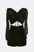 SHINY DETAILS, OPEN BACK MINI DRESS - Barrus London