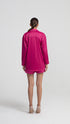 Raspberry Pink Satin Oversize Shirt